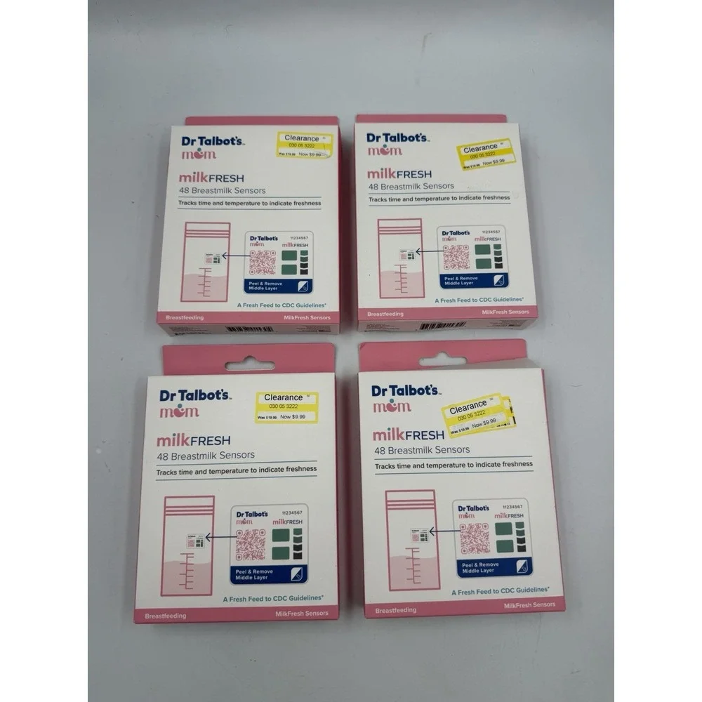 Dr Talbot's Mom MilkFresh Breastmilk Freshness Sensors 4 boxes (192 Sensors) NEW